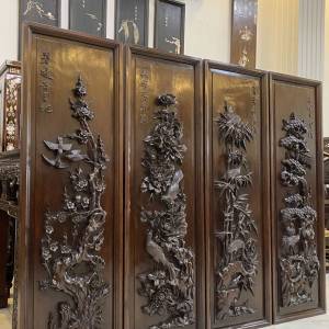 Tranh Đục Tứ Quý Chạm Nổi Tranh Đục Tứ Quý Chạm Nổi