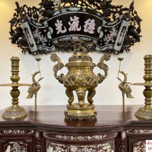 Bộ Lưu Đồng Chạm Kỳ Lân Bộ Lưu Đồng Chạm Kỳ Lân