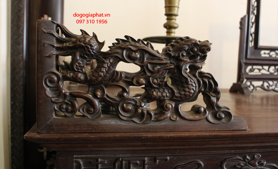 Bàn Thờ Tứ Linh Đục Chạm Đẹp Loại Lớn (Ms1)