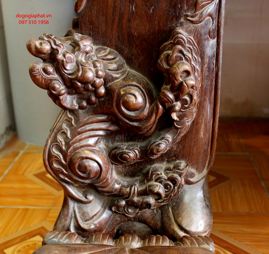 Bàn Thờ Tứ Linh Đục Chạm Đẹp Loại Lớn (Ms1)