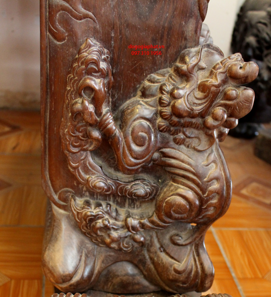 Bàn Thờ Tứ Linh Đục Chạm Đẹp Loại Lớn (Ms1)