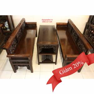 Bộ Trường Kỷ Chạm Nổi Huế Tuyệt Đẹp