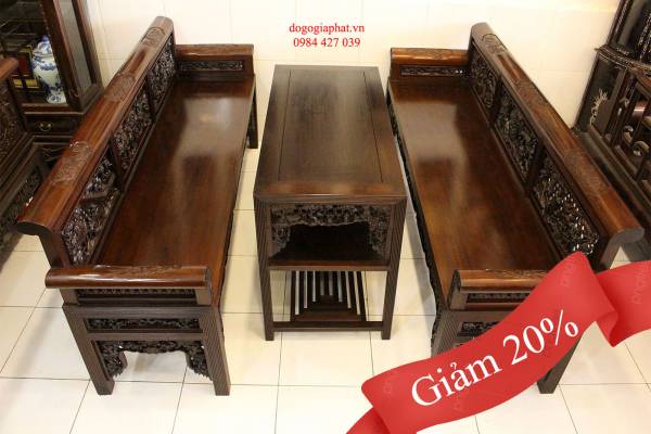 Bộ Trường Kỷ Chạm Nổi Huế Tuyệt Đẹp