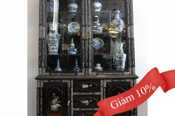 Tủ Bày Đồ Cẩn Ốc Tích Sen Vịt