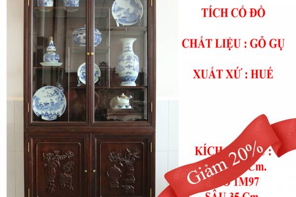 TỦ BÀY ĐỒ SỨ TÍCH CỔ ĐỒ