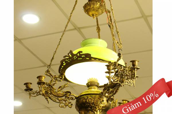 Đèn 1 Ngọn Treo Trần Chóa Xanh