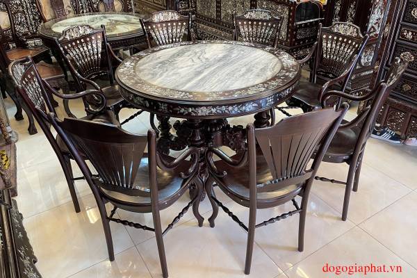 BỘ BÀN TRÒN GHẾ RẺ QUẠT CẨN ỐC HÀNG ĐẸP