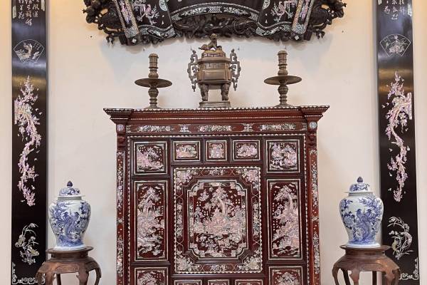 TỦ THỜ CẨM LAI CẨN ỐC SINGAPO TÍCH NHỊ THẬP TỨ HIẾU