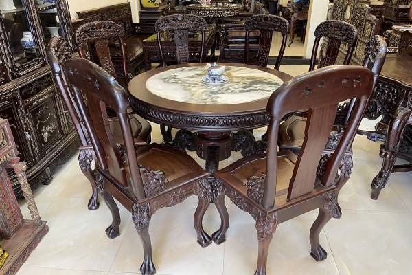 Bộ Bàn Tròn Kỳ Lân Sang Trọng Đẳng Cấp