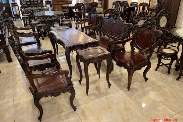 Bộ Ghế Luois Gỗ Gụ
