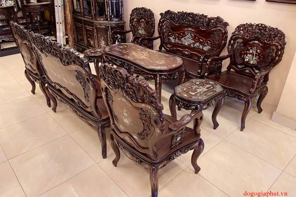 BỘ GHẾ RỒNG CẨN XÀ CỪ 9 MÓN