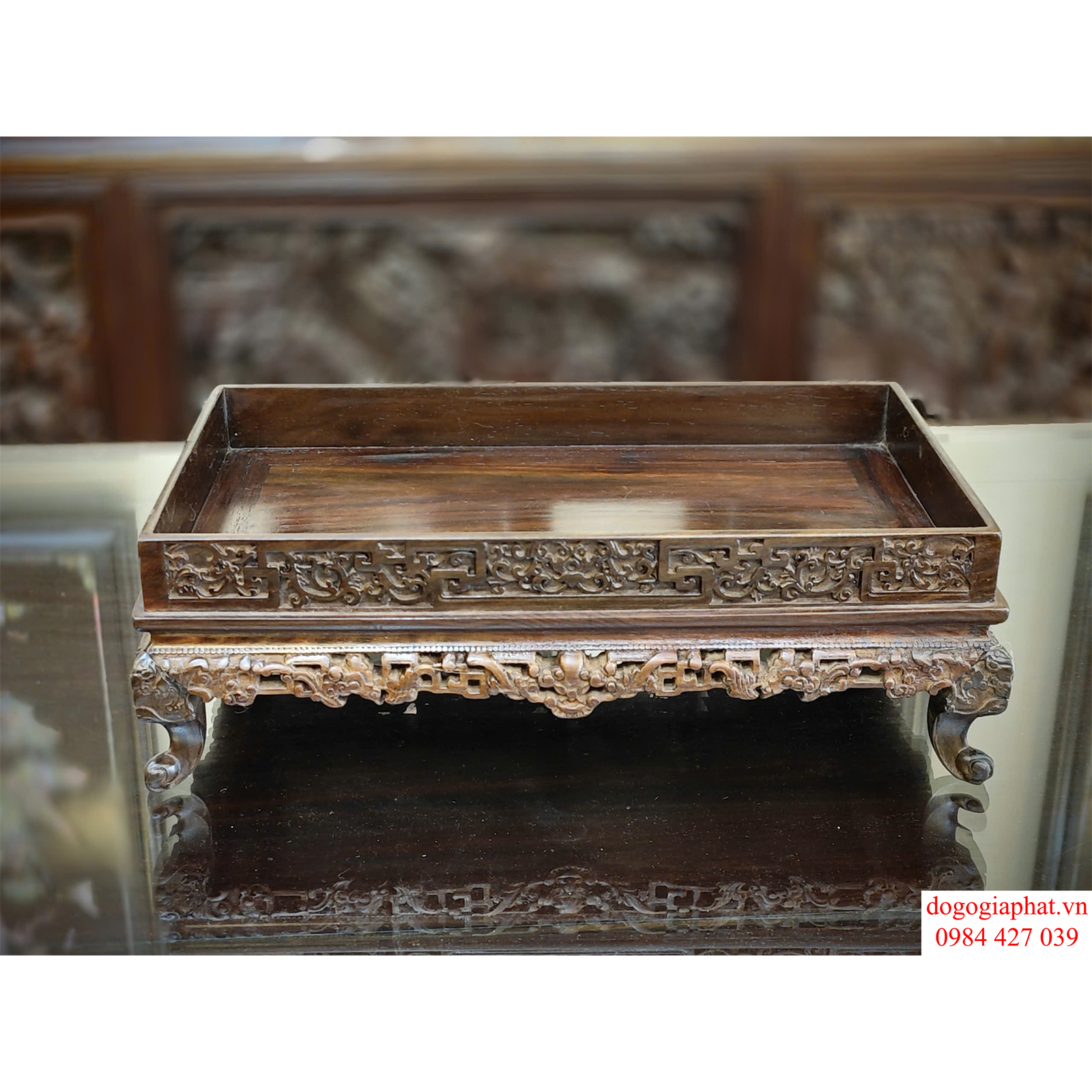 Khay Trà Gỗ Trắc Tự Nhiên Cao Cấp - Món Quà Ý Nghĩa Tặng Người Thân (MS2)