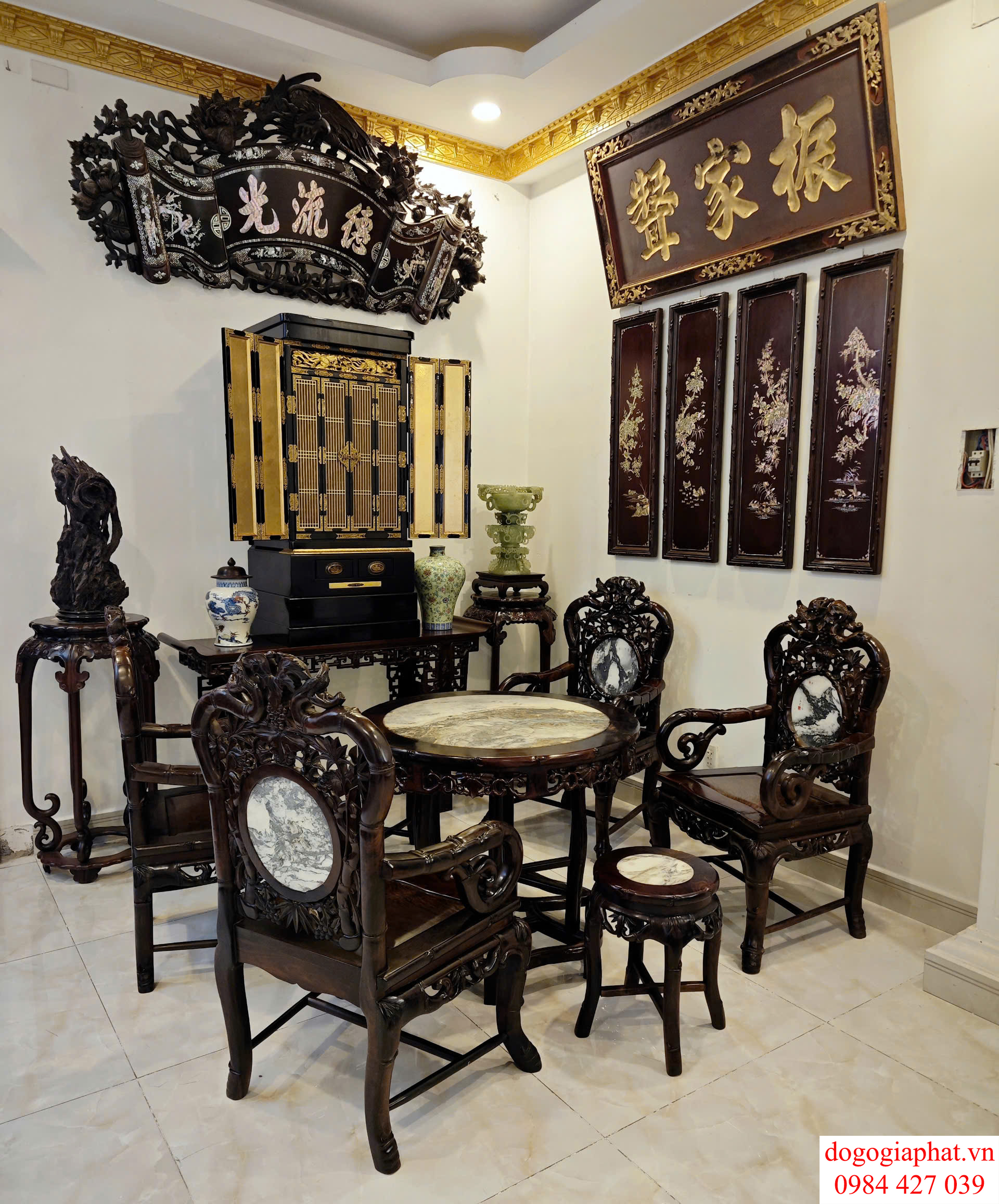 BỘ GHẾ TRÚC GỖ TRẮC ĐẸP - ĐẲNG CẤP