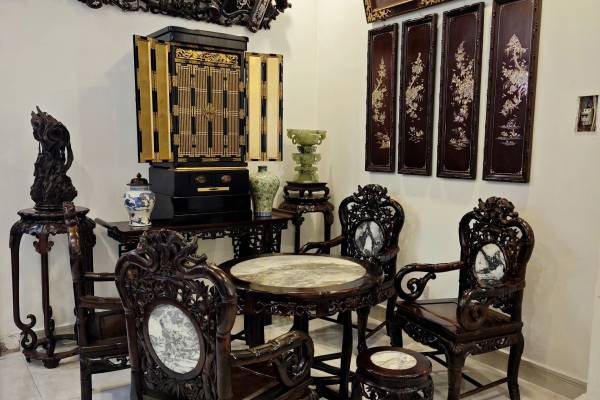 BỘ GHẾ TRÚC GỖ TRẮC ĐẸP - ĐẲNG CẤP