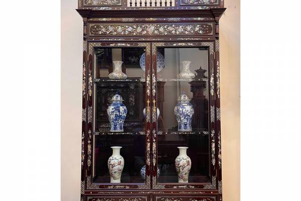 Tủ Bày Đồ Nam Bộ Cẩn Xà Cừ