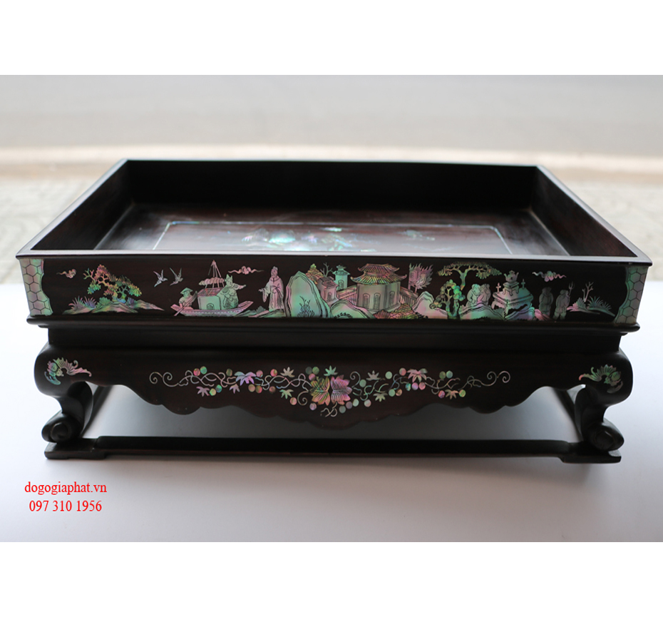 KHAY TRÀ KHẢM ỐC ĐẸP