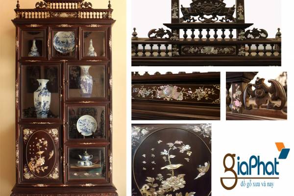 TỦ BÀY ĐỒ HUẾ CẨN ỐC XÀ CỪ